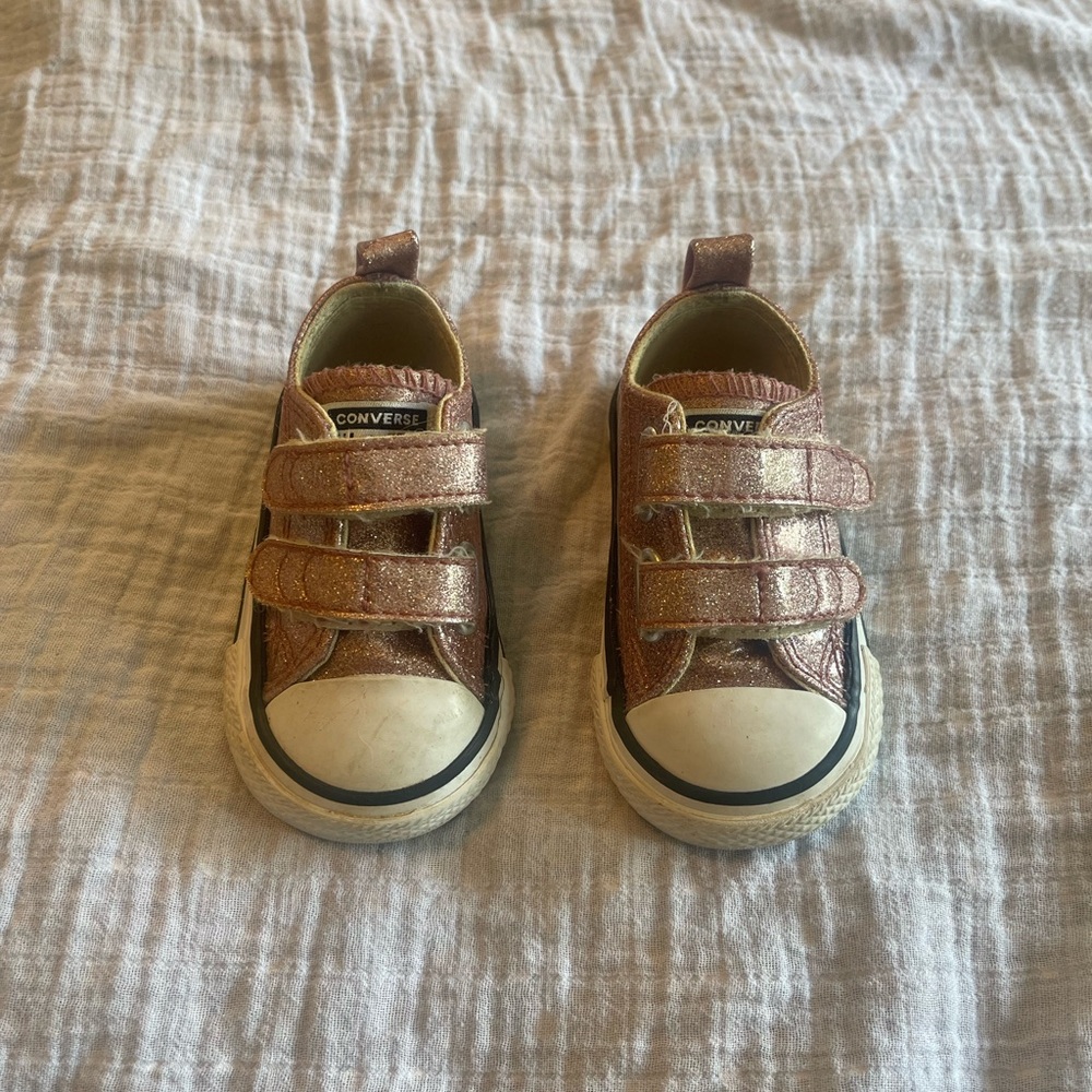 Converse Glittery Pink Baby Sneakers